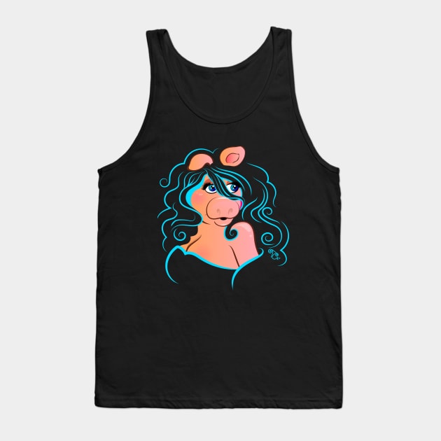 Electric Diva - Blue Tank Top by Toni Tees